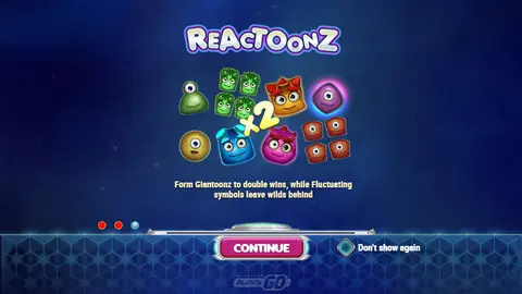 Reactoonz slot in the Casinolab lobby